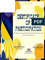 Certificate of Participation - Batch 1 Zumbathlon