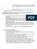 A Site of This Nature Might Have A Range of Procedures in Place To Ensure The Safety of The Site Personnel. This Procedure Would Include