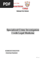 Specialized Crime Investigation 1 With Legal Medicine: Bataan Heroes College