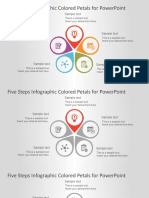 FF0057 01 Five Steps Infographic Colored Petals Powerpoint