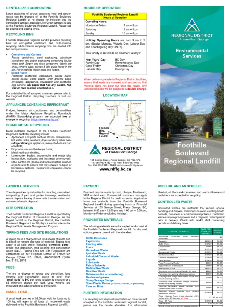 Foothills Boulevard Regional Landfill | PDF | Waste | Waste Management