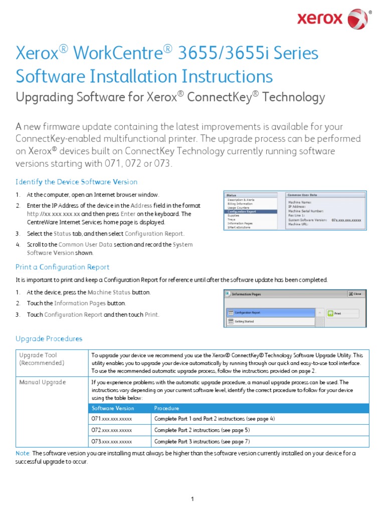 Upgrade Instructions WC3655 v5 | PDF | Computer File | Software