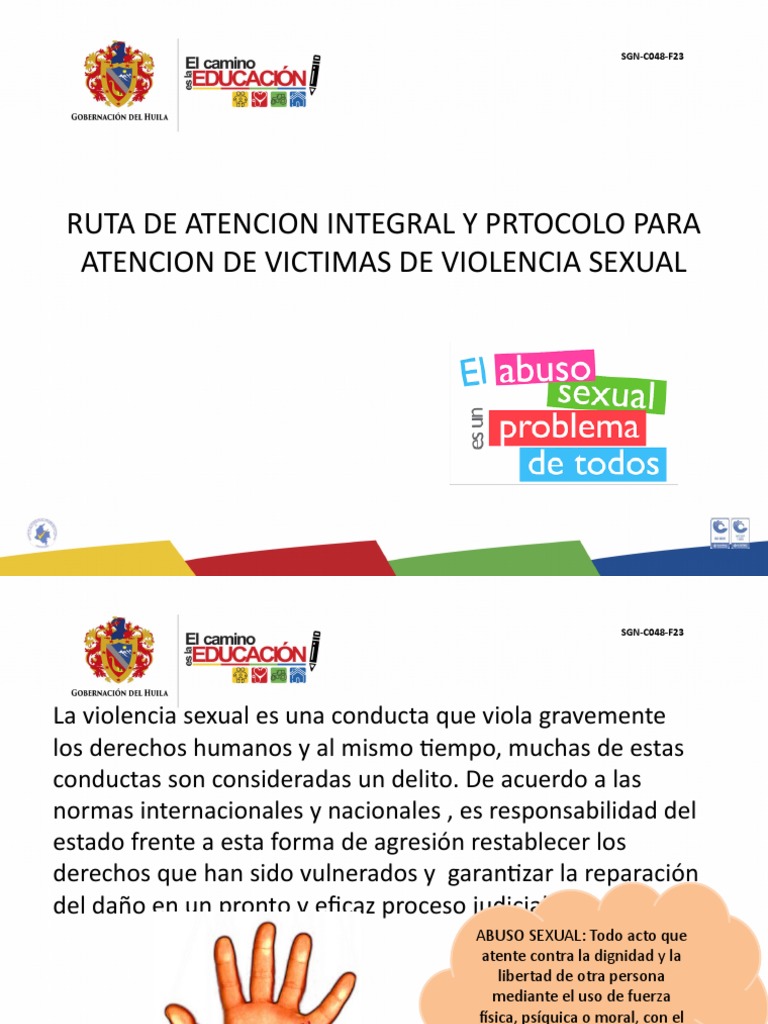Ruta de Atencion Violencia Sexual y Ataque Con Agente Quimico | PDF ...