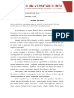 ATIVIDADE DISCURSIVA DE Leitura e Interpretação Textual