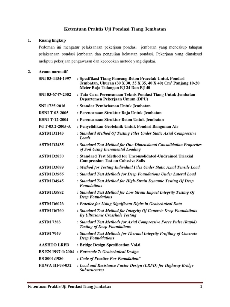 Pda Test Tiang Pancang Jembatan Pdf