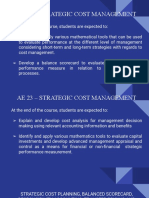 Ae 23 - Strategic Cost Management