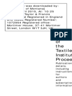 Journal of The Textile Institute Proceedings