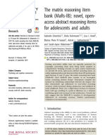 The Matrix Reasoning Item Bank (Mars-Ib) : Novel, Open-Access Abstract Reasoning Items For Adolescents and Adults