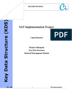 SAP Implementation Project: Business Blueprint Key Data Structure Material Management Module