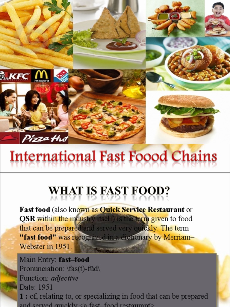 multimedia presentation about fast food