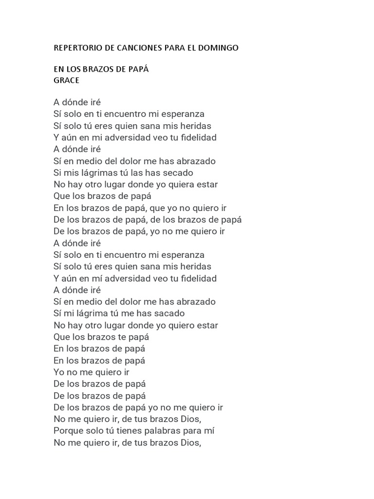 23+ En Los Brazos De Papa Acordes