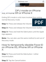 Iphone XSXR Force Reset, DFU Mode, SOS, and Mor