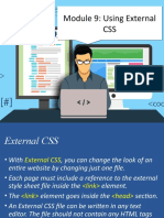 Module 9: Using External CSS Module 9: Using External CSS