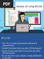 Module 10 Using W3CSS