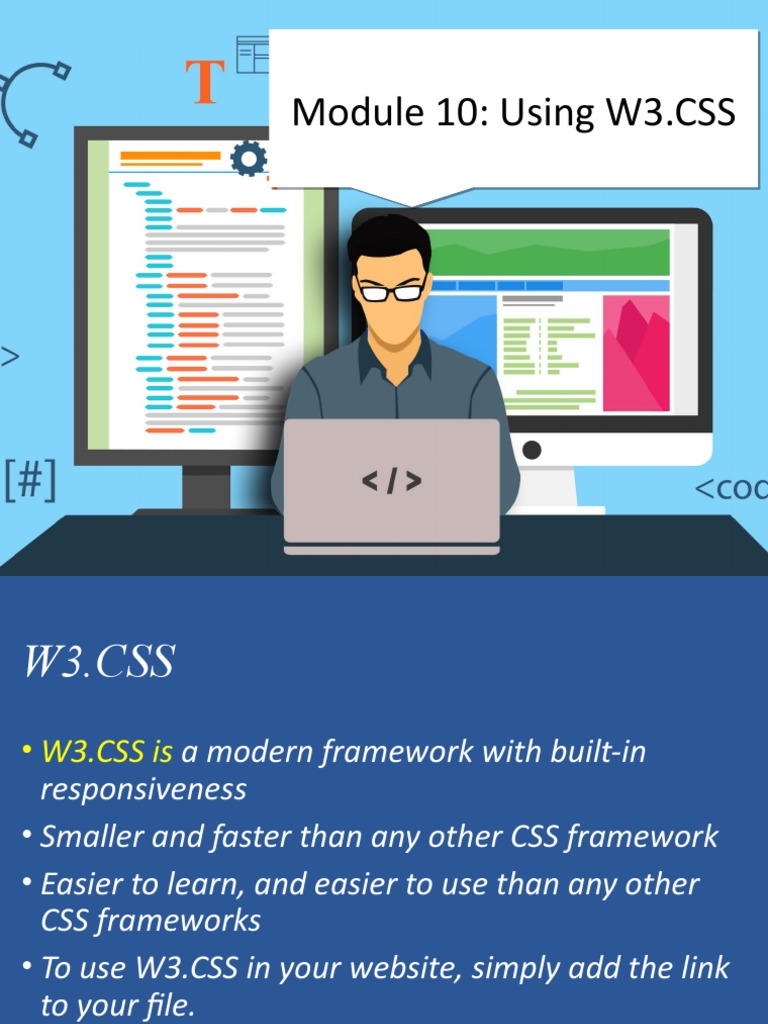 Module 10 Using W3CSS | PDF | Html Element | Html