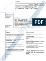 NBR 13036 - Guarnicao Metalica para Perfis Transversais - Formas de Dentes