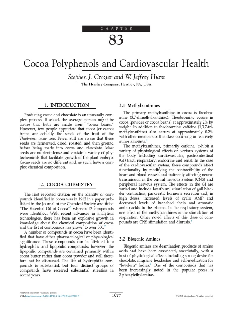 Cocoa Polyphenols and Cardiovascular Health PDF Blood Pressure