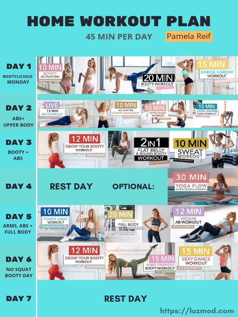 Pamela Reif Weekly Home Workout Plan Number3 PDF