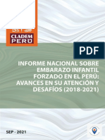 Informe Nacional sobre Embarazo Infantil Forzado en el Perú, su atención y desafíos. 2018-2021