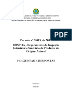 RIISPOA - Perguntas e respostas sobre inspeção de produtos de origem animal