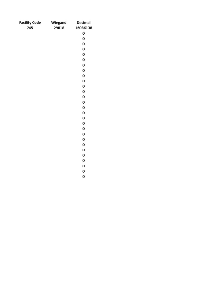 Wiegand to Decimal Conversion Guide | PDF