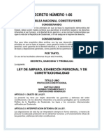 Ley de Amparo Exhibicion Personal y de Constitucionalidadç