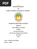 Early Sunrice and Delay Sunset: A Physics Project ON