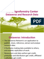 Dataverse and Research Data For ICRAF