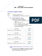 Editorul HTML - Liste, Tabele, Cadre Şi Formulare