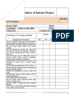 Ministry of Interior Project: Inspection / Test Sheet CCTV System EW-01B