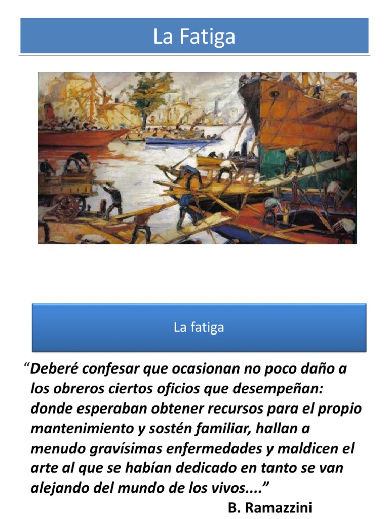 Causas y Efectos de la Fatiga Laboral | PDF | Estrés (biología) | Dormir