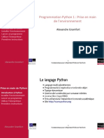 Programmation Python 1: Prise en Main de L'environnement: Alexandre Gramfort