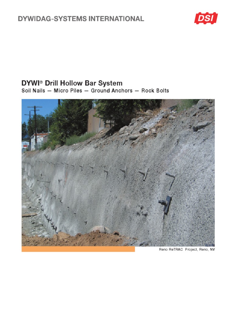 DYWIDAG Drill Hollow Bar System | PDF | Deep Foundation | Drilling Rig
