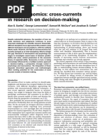 Neuroeconomics: Cross-Currents in Research On Decision-Making