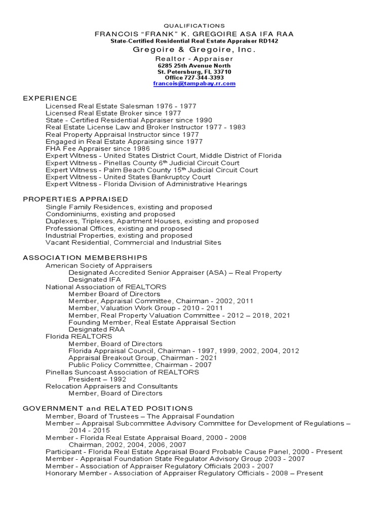 Franks Qual 2021 PDF Real Estate Appraisal Real Estate Broker