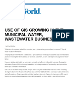 Use of GIS Growing in The Municipal Water, Wastewater Business - WaterWorld