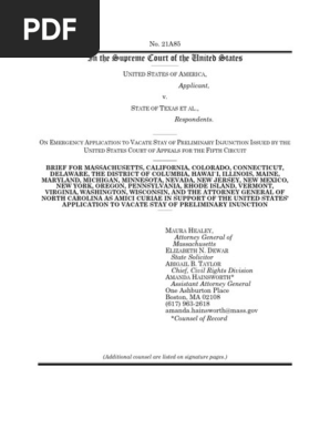 US v Texas amicus brief of blue states