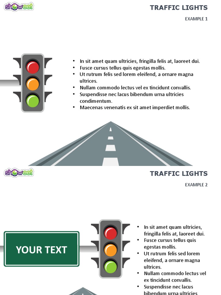 Traffic Lights Charts PowerPoint PDF