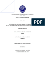 Secuelas Psicológicas de Las Víctimas de Atraco de Los Estudiantes de Psicología Clínica de Las UASD - SEDE 2018