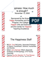 Happiness: How Much Is Enough?: November 13, 2002