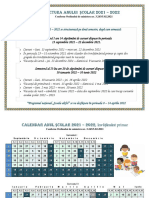 Structura, Calendar 2021-2022