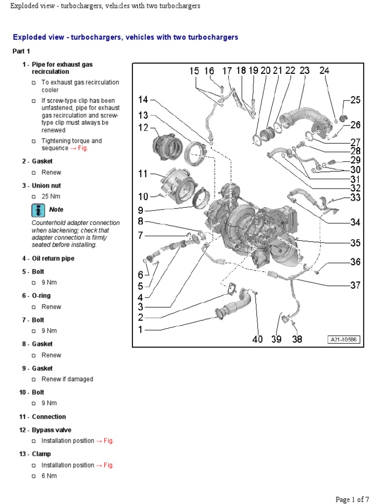 Exploded View Turbochargers, Vehicles With Two Turbochargers PDF