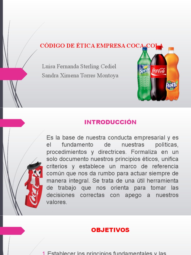 CÓDIGO DE ÉTICA EMPRESA COCACOLA Presentacion PDF Contabilidad Información