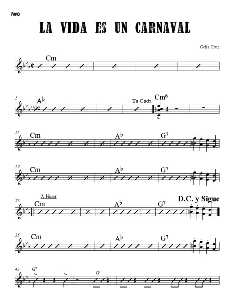 La Vida Es Un Carnaval PDF