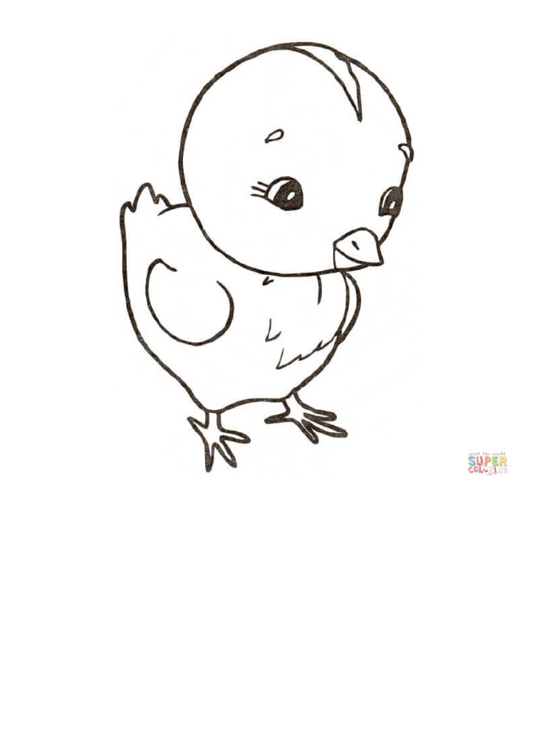 Dibujo de Pollito para Colorear - Dibujos para Colorear Imprimir Gratis