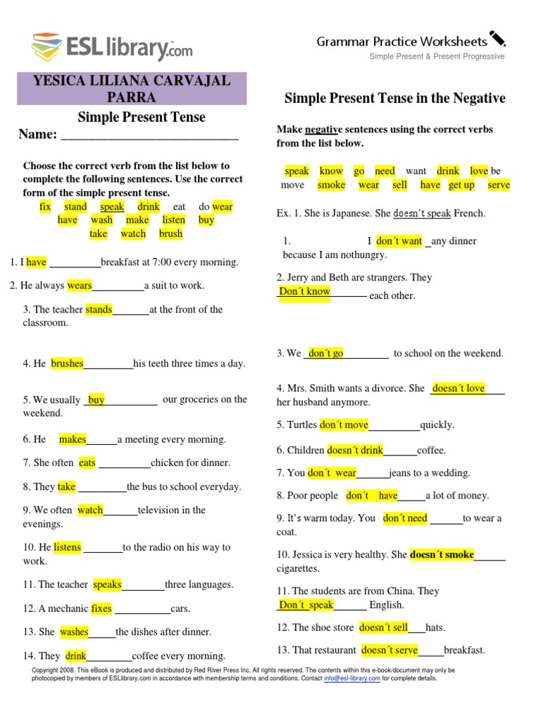 Present Simple Workshop | PDF | E Books | Language Mechanics