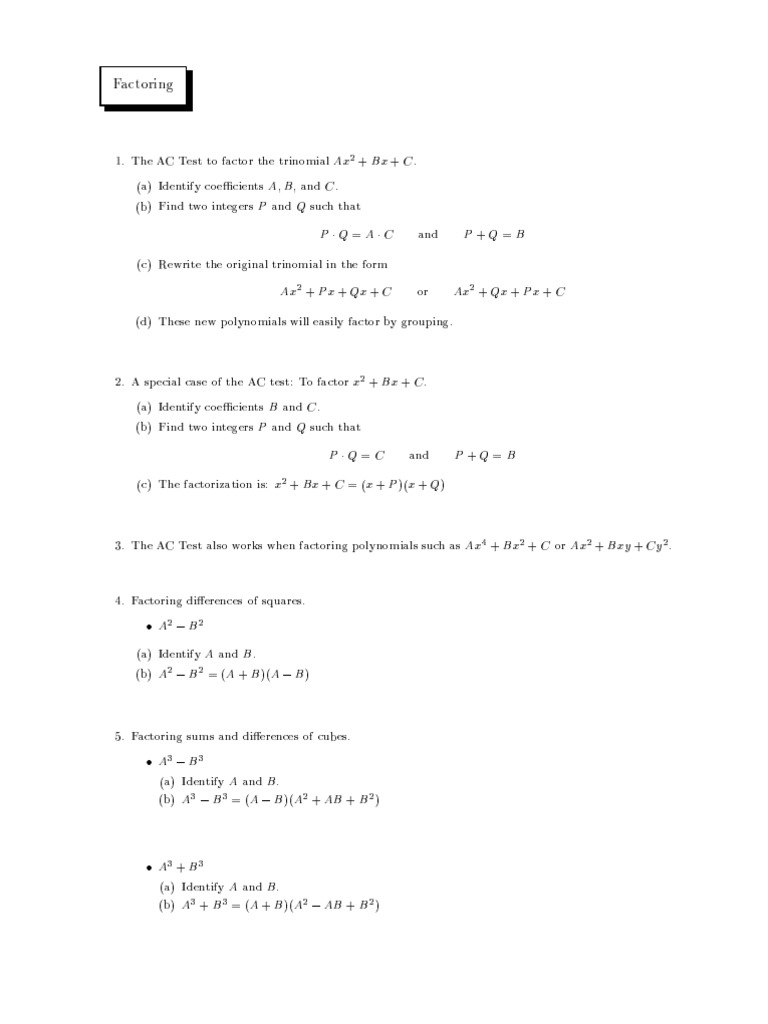 Mathematics Formulae
