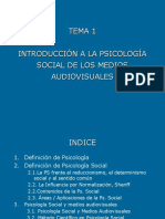 TEMA1 Introduccion A La Psicologia Social de Los Medios Audiovisuales