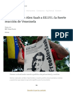 Extradición de Alex Saab A EE - UU. - La Fuerte Reacción de Venezuela