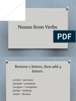 Nouns From Verbs